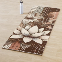 Moderne Lotus-Blume in Sepia