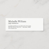 Moderne Lotus Blume Marmortextur Mini Visitenkarte (Rückseite)