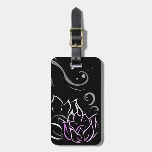 Moderne Lotus-Dekoration Gepäckanhänger (Vorderseite vertikal)