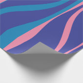 Moderne Lounge Mitte Jahrhundert Vibranly Blue and Geschenkpapier (Ecke)