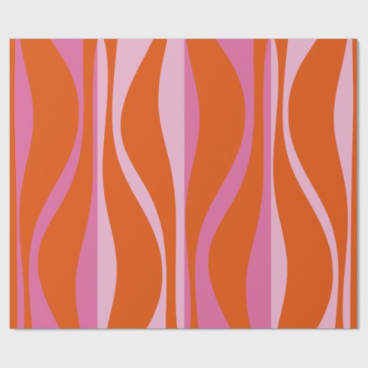 Moderne Lounge Moderne Lounge Hot Pink und Orange  Geschenkpapier (Flach)