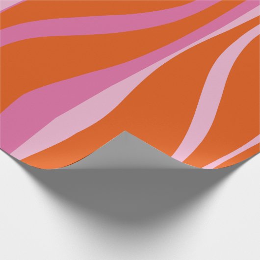 Moderne Lounge Moderne Lounge Hot Pink und Orange Geschenkpapier (Ecke)