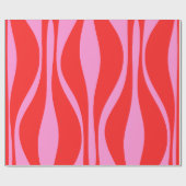 Moderne Lounge Moderne Lounge Preppy Pink und Rot Geschenkpapier (Flach)