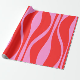 Moderne Lounge Moderne Lounge Preppy Pink und Rot Geschenkpapier
