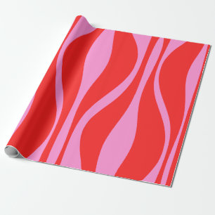 Moderne Lounge Moderne Lounge Preppy Pink und Rot Geschenkpapier