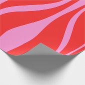 Moderne Lounge Moderne Lounge Preppy Pink und Rot Geschenkpapier (Ecke)