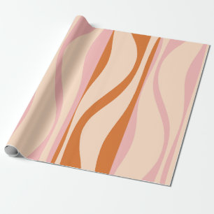 Moderne Lounge Moderne Lounge Rosa Retro Muster Geschenkpapier