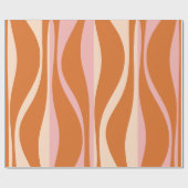 Moderne Lounge Modernes Design Retro Muster Geschenkpapier (Flach)