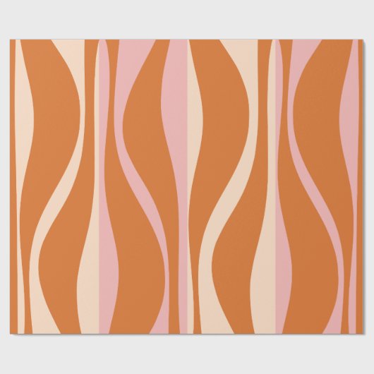 Moderne Lounge Modernes Design Retro Muster Geschenkpapier (Flach)