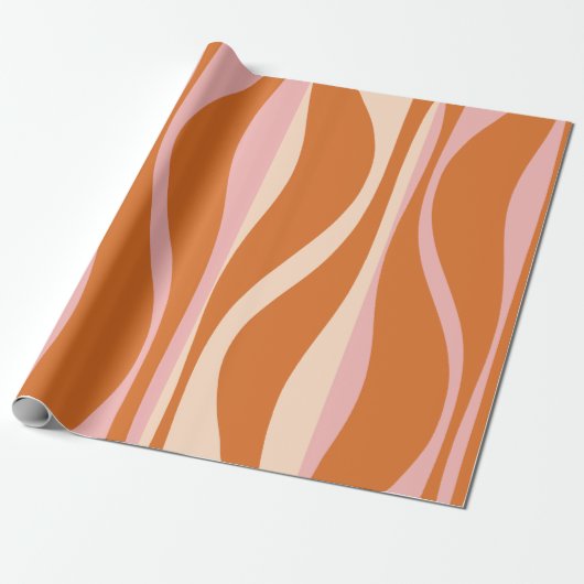 Moderne Lounge Modernes Design Retro Muster Geschenkpapier (Ungerollt)