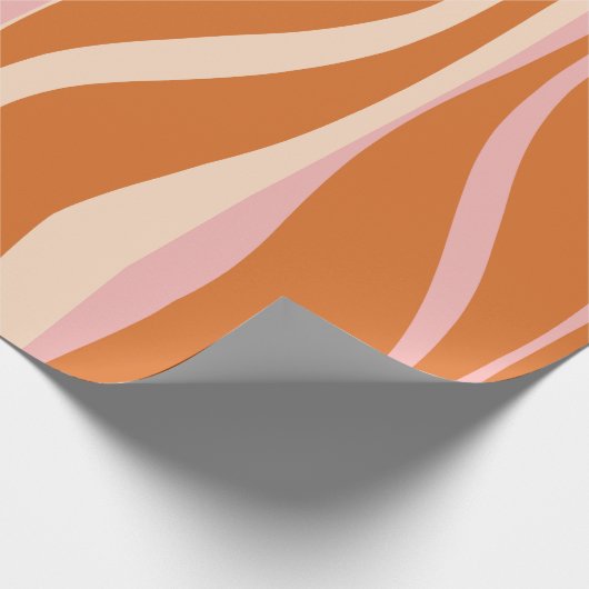 Moderne Lounge Modernes Design Retro Muster Geschenkpapier (Ecke)