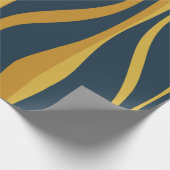 Moderne Lounge Navy Mustard Muster Mitte Jahrhunde Geschenkpapier (Ecke)