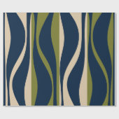 Moderne Lounge Retro Oge gestreift Geschenkpapier (Flach)