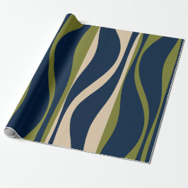 Moderne Lounge Retro Oge gestreift Geschenkpapier