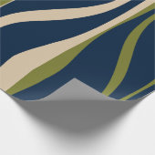 Moderne Lounge Retro Oge gestreift Geschenkpapier (Ecke)