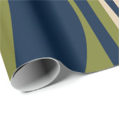 Moderne Lounge Retro Oge gestreift Geschenkpapier (Rolleneckpunkt)