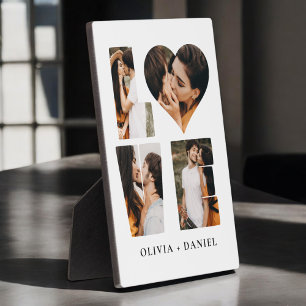 Moderne LOVE Herz Foto Instagram Valentinstag Fotoplatte