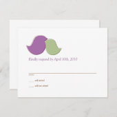 Moderne Lovebirds, RSVP-Karten RSVP Karte (Vorne/Hinten)