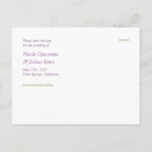 Moderne Lovebirds, Save the Date Postkarten (Rückseite)