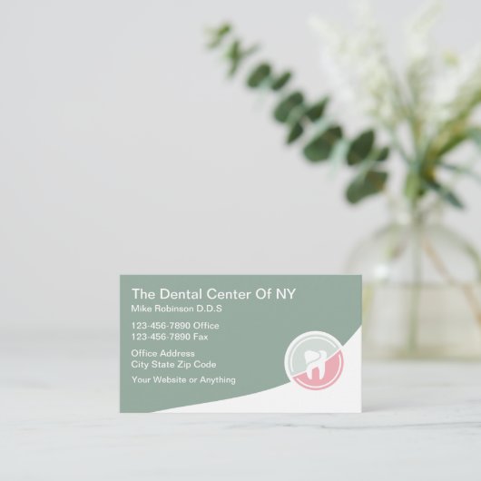 Moderne Low-Key-Terminierungskarten für Zahnärzte Terminkarte (Stehend Vorderseite)