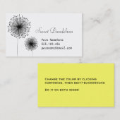 Moderne Löwenzahn-Blume KUNDENSPEZIFISCHE Visitenkarte (Vorne/Hinten)