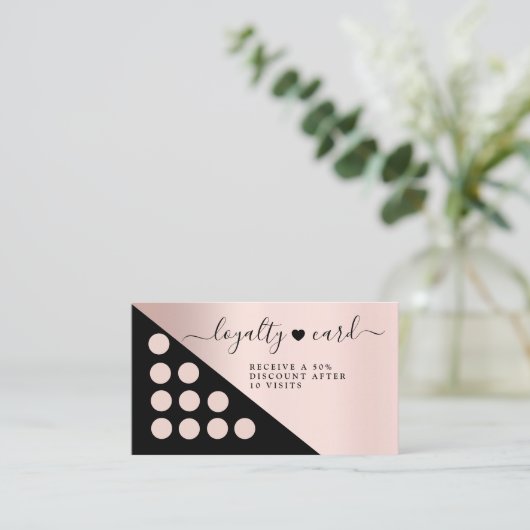 Moderne Loyalität 10 Karte schwarz & blau (Stehend Vorderseite)