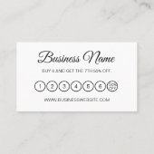 Moderne Loyalitätskarte des eleganten Türkises Visitenkarte (Rückseite)