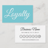 Moderne Loyalitätskarte des eleganten Türkises Visitenkarte (Vorne/Hinten)