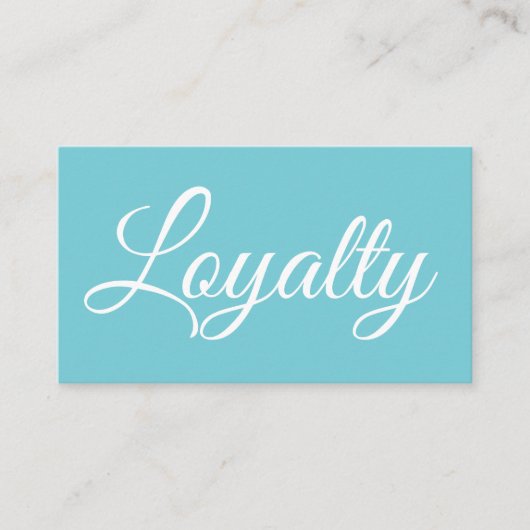 Moderne Loyalitätskarte des eleganten Türkises Visitenkarte (Vorderseite)