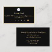 Moderne Loyalitätskarte für Schwarz und Gold Treuekarte (Vorne/Hinten)