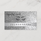 Moderne Loyalitätskarten-Glitterwimpern und Augenb Treuekarte (Vorderseite)