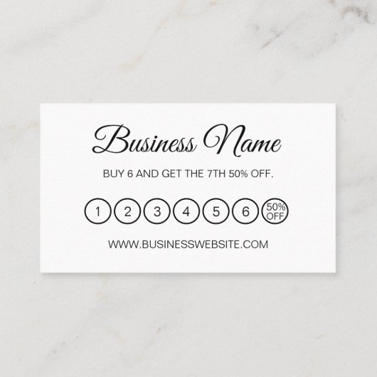 Moderne Loyalitätsschwarzweiss-karte Visitenkarte (Rückseite)