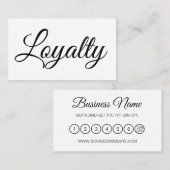 Moderne Loyalitätsschwarzweiss-karte Visitenkarte (Vorne/Hinten)