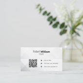 Moderne Luftfahrt mit QR-Code | Minimal Schwarz We Visitenkarte (Stehend Vorderseite)