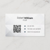 Moderne Luftfahrt mit QR-Code | Minimal Schwarz We Visitenkarte (Vorderseite)