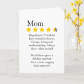 Moderne, lustige 4-Sterne-Mama und Bewertung, Karte (Gelbe Blume)