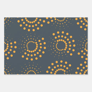 Moderne, lustige, abstrakte geometrische Musterkun Geschenkpapier Set