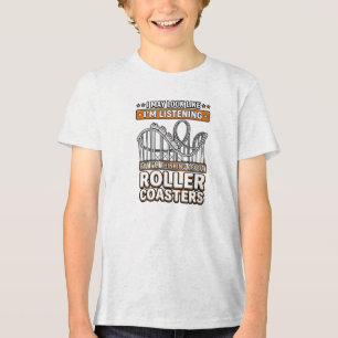 Moderne Lustige Achterbahn T-Shirt, Vergnügungspar Tri-Blend Shirt