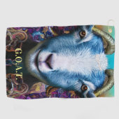 Moderne, lustige Beste Allzeit Blaue Ziege Golfhandtuch (Horizontal)