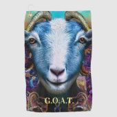 Moderne, lustige Beste Allzeit Blaue Ziege Golfhandtuch (Vorderseite)