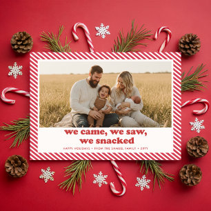 Moderne lustige Familien-Kinder-Foto-Weihnachten Feiertagskarte