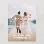 Moderne lustige Fotohochzeit Einladung (Vorderseite)