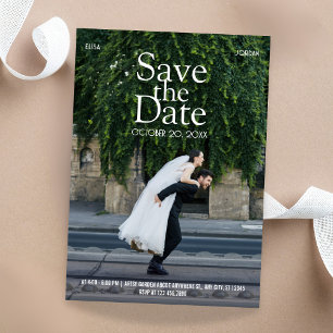 Moderne lustige Fotohochzeit Save The Date