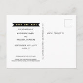 Moderne lustige freie Getränke, die Save the Date Ankündigungspostkarte (Rückseite)