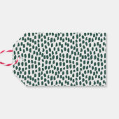 Moderne, lustige, grüne und goldene Feiertage Geschenkanhänger (Rückseite Horizontal)