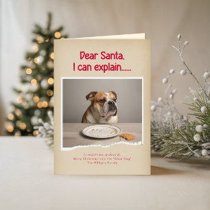 Moderne lustige Haustier-Hund-Foto-Weihnachtsfeier Karte