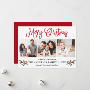 Moderne lustige Kalligrafie 3 Foto Weihnachten Ste