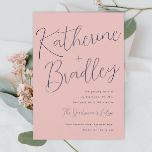 Moderne lustige Paare benennen eigene Farben Hochz Einladung