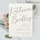 Moderne lustige Paare nennen Luxe Paper Wedding Einladung