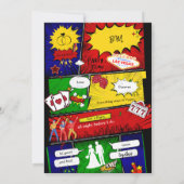 Moderne lustige Retro-Bachelor-Vegas-Comic (Rückseite)